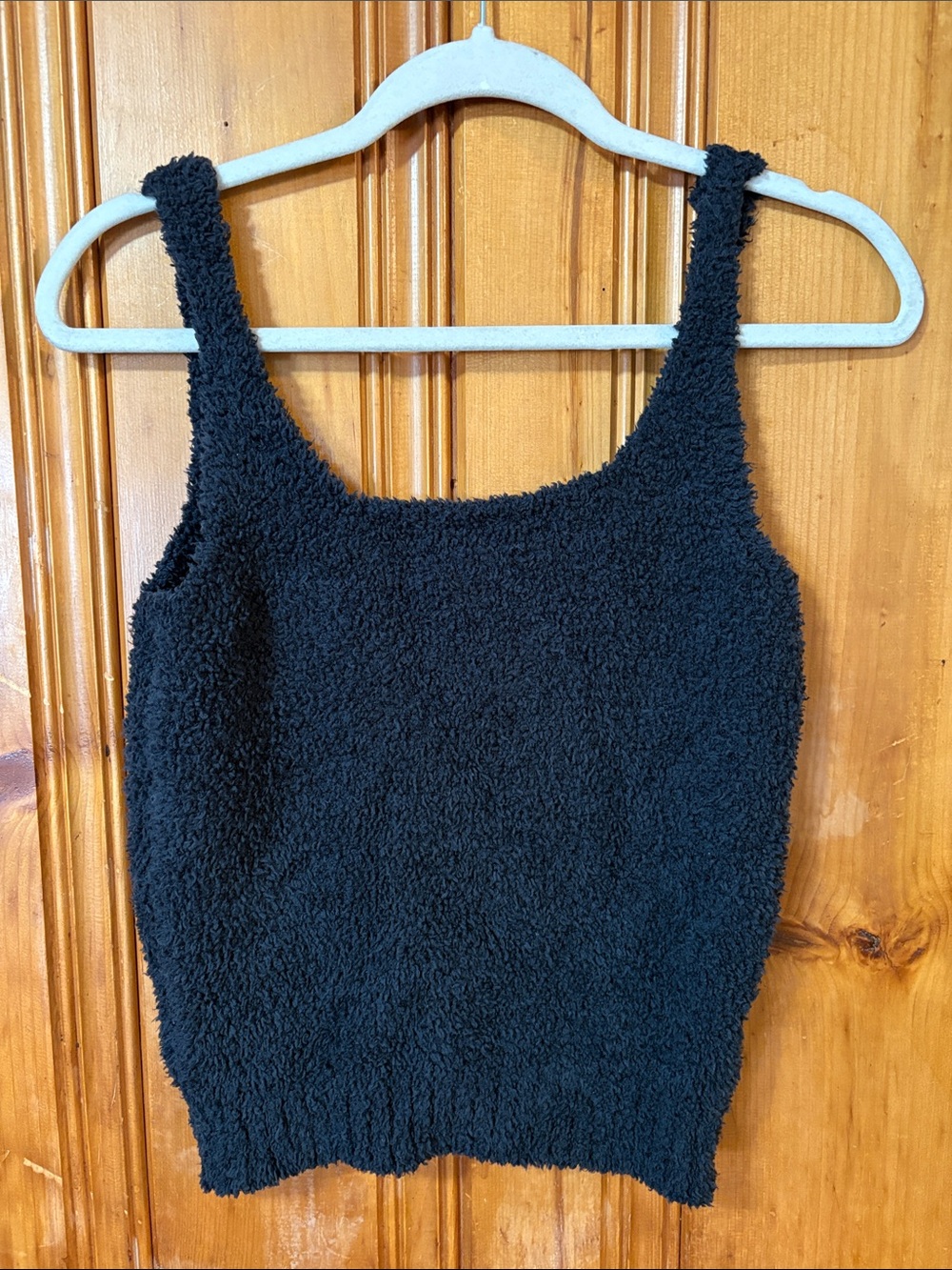 SKIMS Cozy Knit Tank - Black/Onyx - Size L/XL